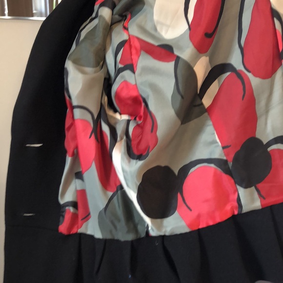 Itw by Claude Brown black cropped 3/4 sleeve jacket, ruffle bottom. Small - Picture 5 of 7